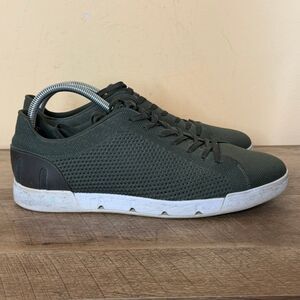 SWIMS Mens Lightweight Breeze Tennis Knit 2.0 size 9 color Olive/white shoes
